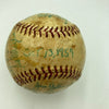 1959 Willie Mays Hank Aaron Gil Hodges Hall Of Fame Multi Signed Baseball JSA