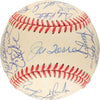 1999 Yankees Team Signed World Series Baseball Derek Jeter Mariano Rivera PSA
