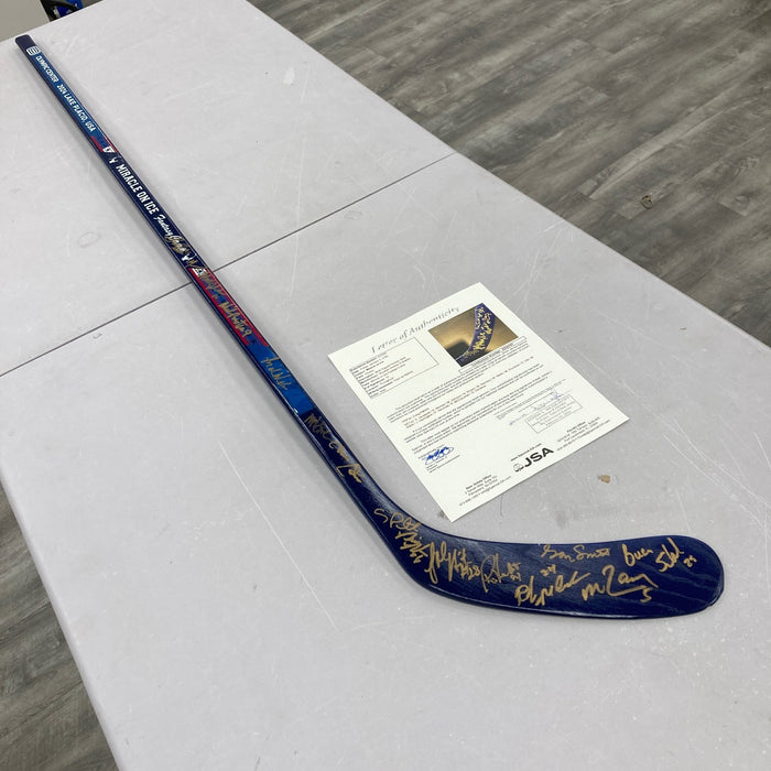 1980 Team USA “Miracle on Ice” Team Signed Hockey Stick JSA COA