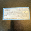 Brooks Robinson Signed Autographed Check Baseball Hall Of Fame
