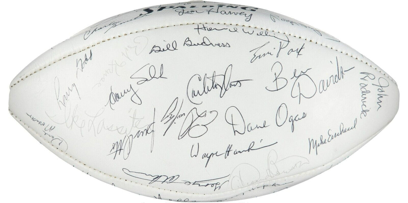 Rare 1968 Oakland Raiders Team Signed Vintage Spalding AFL Game Football Beckett