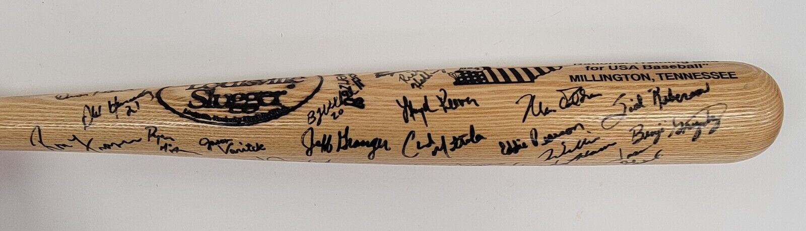 1992 Team USA Olympics Signed Baseball Bat 43 Sigs Nomar Garciaparra Beckett COA