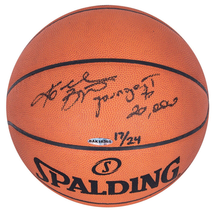 Kobe Bryant "Youngest To 20,000 Points" Signed NBA Game Basketball UDA & JSA COA