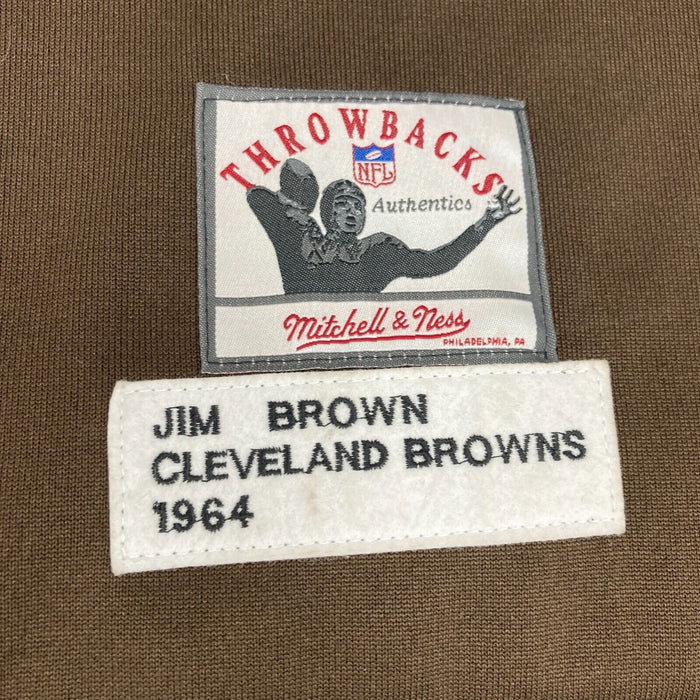 Jim Brown HOF 1971 Signed 1964 Cleveland Browns Mitchell & Ness Jersey JSA COA