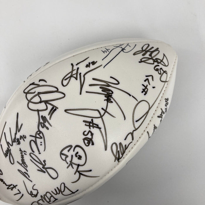 1997 Kansas City Chiefs Team Signed Football Marcus Allen & Tony Gonzalez JSA