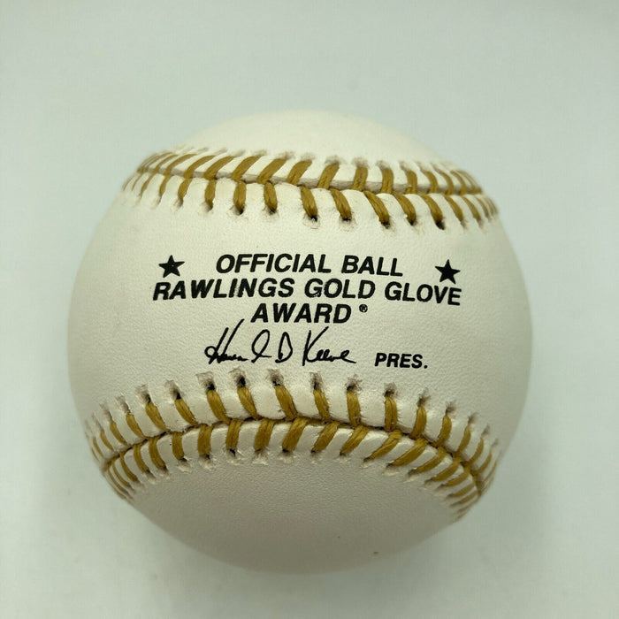 Stan Musial "989 Fielding Percentage" Signed Gold Glove Award Baseball JSA & MLB