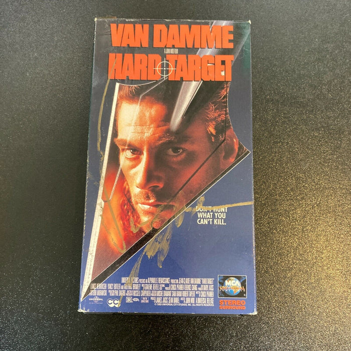 Jean-Claude Van Damme Signed Original Vintage Hard Target VHS Movie JSA COA