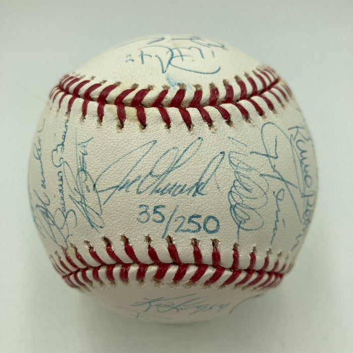 2009 New York Yankees Team Signed World Series Baseball Derek Jeter Steiner COA