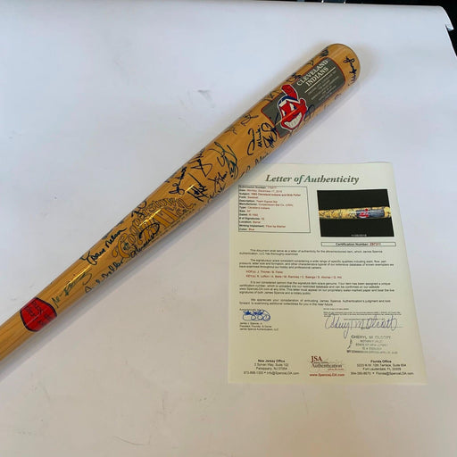 The Finest 1993 Cleveland Indians Team Signed Bat With 52 Sigs! Jim Thome JSA