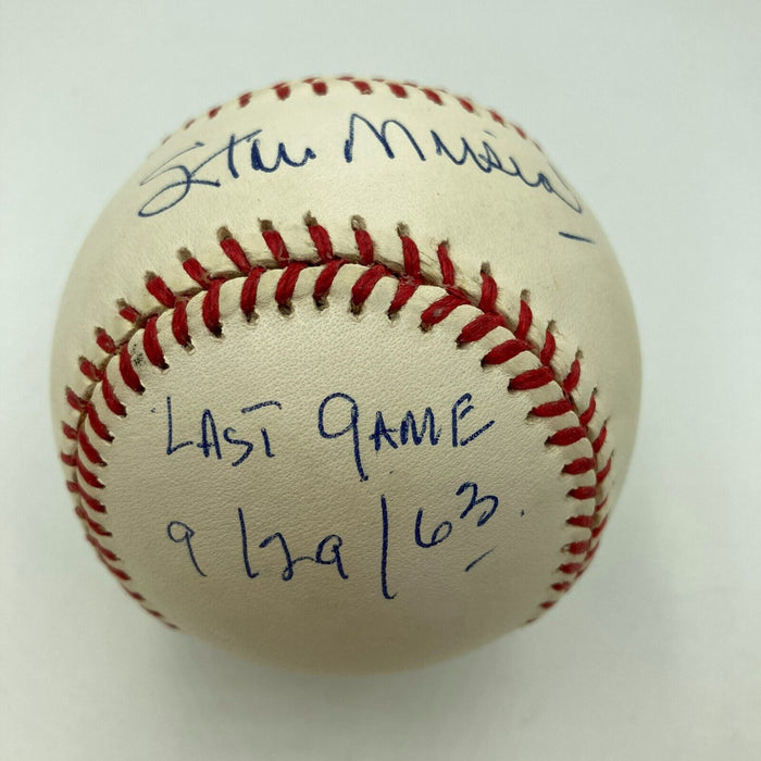 Stan Musial 1st Game 9-17-1941 & Last Game 9-29-1963 Signed Baseball PSA DNA