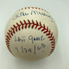 Stan Musial 1st Game 9-17-1941 & Last Game 9-29-1963 Signed Baseball PSA DNA