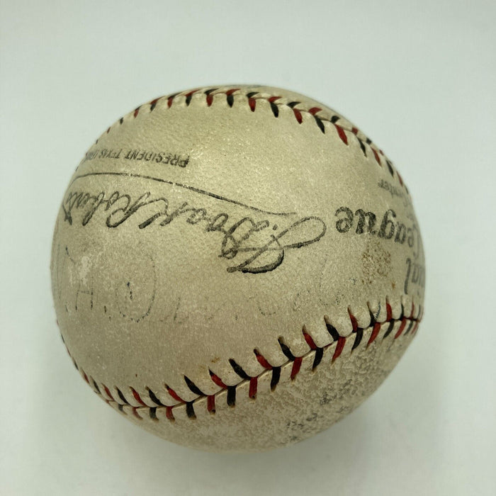 Rare Billy Sunday Signed 1925 American League Baseball Evangelist Beckett COA