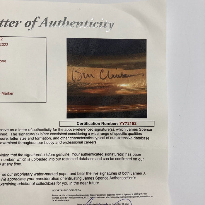 President Bill Clinton Signed Autographed Saxophone With JSA COA