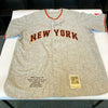 Beautiful Willie Mays Signed Authentic New York Giants STAT Jersey Beckett COA