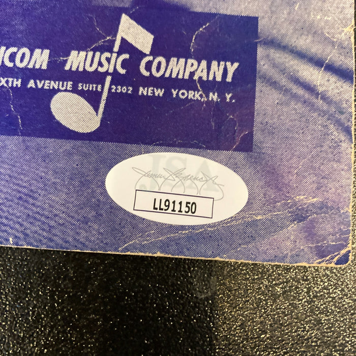 Perry Como Signed Autographed 1950's You Alone Sheet Music JSA COA