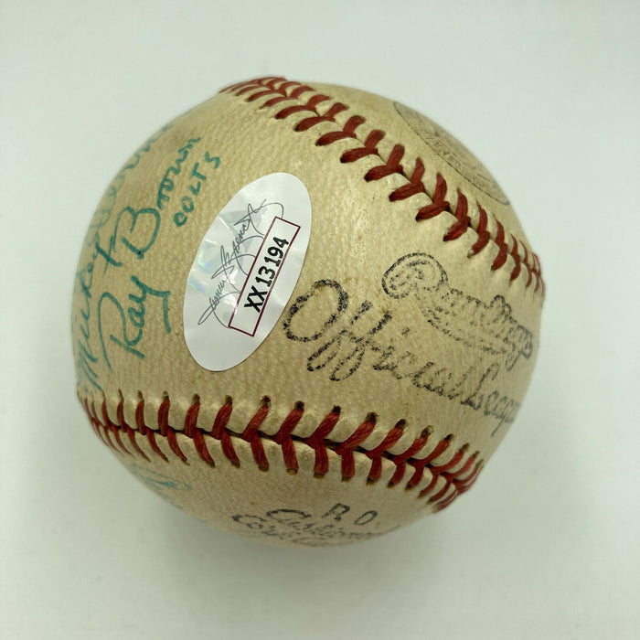 Rocky Marciano 1960 Tops In Sports Banquet Signed Baseball JSA COA