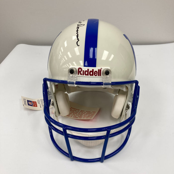 Johnny Unitas Colts Legends Signed Full Size Authentic Riddell Helmet Beckett