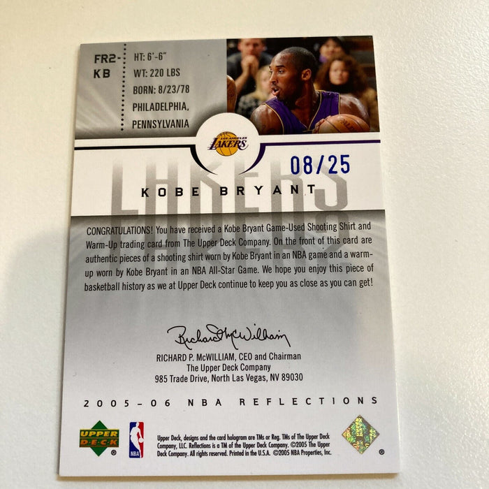 2005-06 Upper Deck Fabric Reflections Kobe Bryant GU Jersey 8/25 Kobe's Number!
