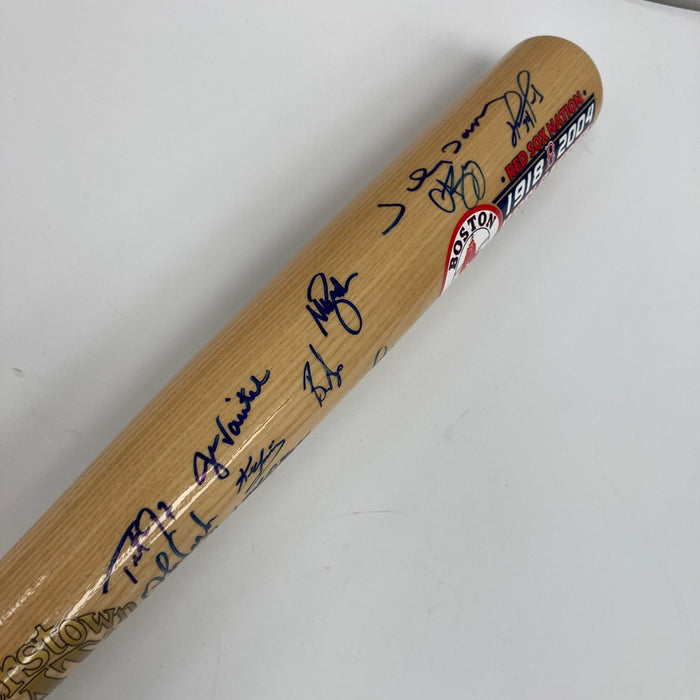2004 Boston Red Sox World Series Champs Team Signed Baseball Bat JSA COA