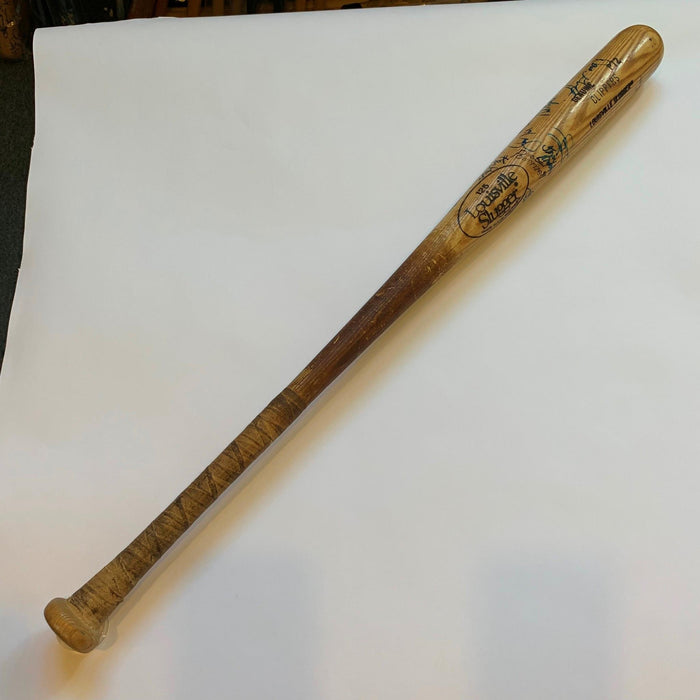 Bernie Williams Rookie 1989 Columbus Clippers Yankees Team Signed Game Bat JSA