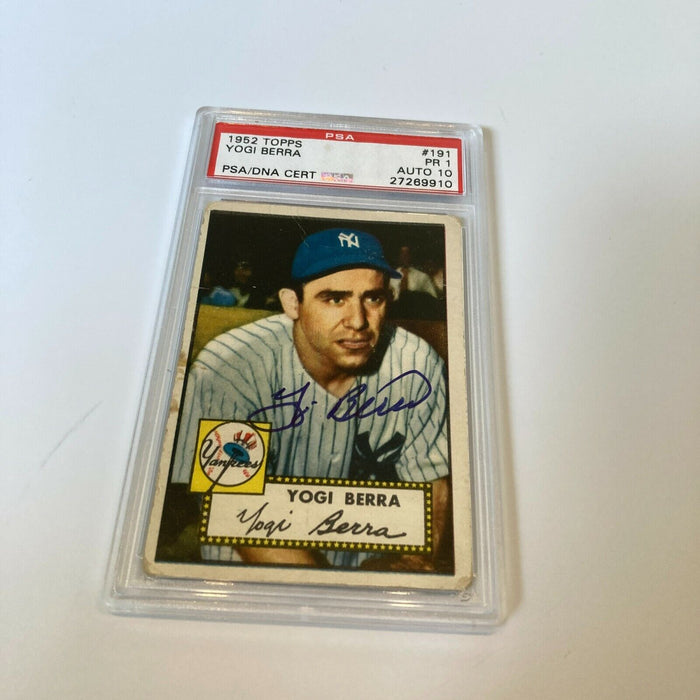 1952 Topps Yogi Berra Signed Autographed Baseball Card PSA DNA 10 Auto