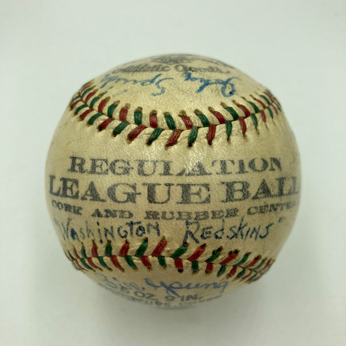 Historic 1937 Washington Redskins Inaugural Season Team Signed Baseball JSA COA