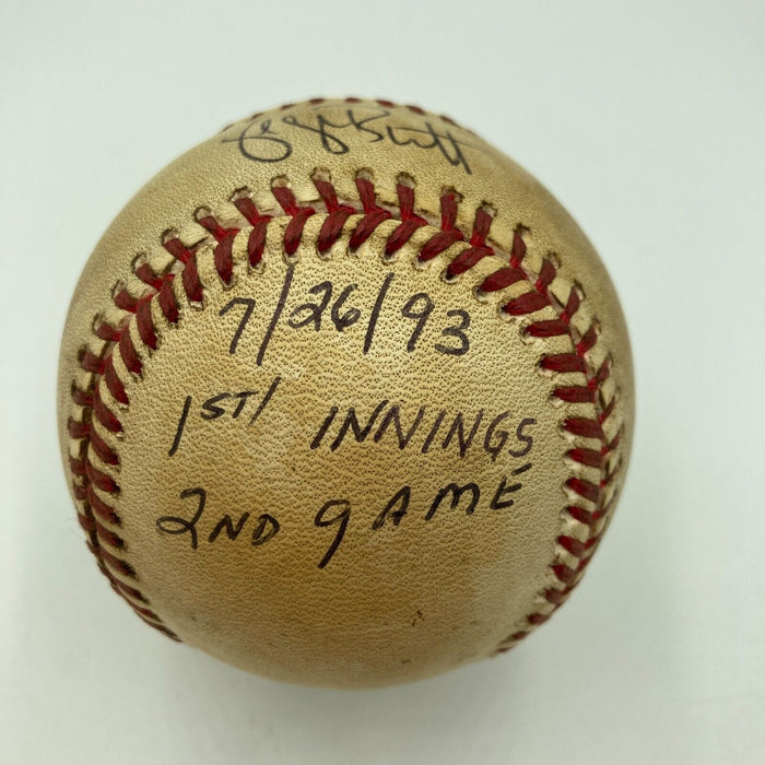 George Brett Signed 3,087th Actual Hit Game Used Baseball JSA & Umpire COA