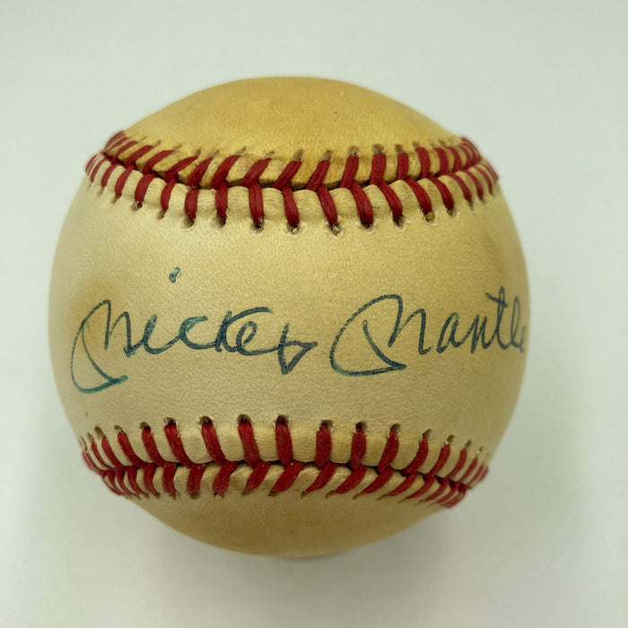 Mickey Mantle Signed Official American League Baseball Mint Auto PSA DNA COA