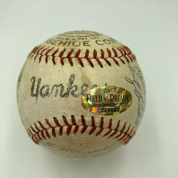1958 New York Yankees World Series Champs Team Signed Baseball PSA DNA COA