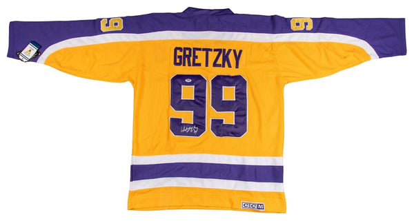 Wayne Gretzky Signed Authentic Los Angeles Kings CCM Throwback Jersey PSA DNA