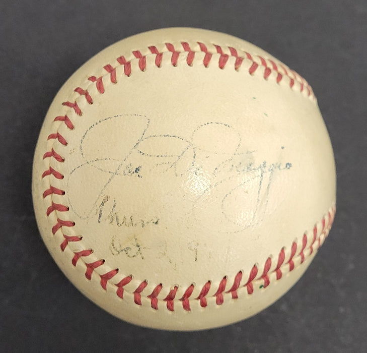 Joe Dimaggio 1947 World Series Game 3 Single Signed AL Harridge Baseball JSA