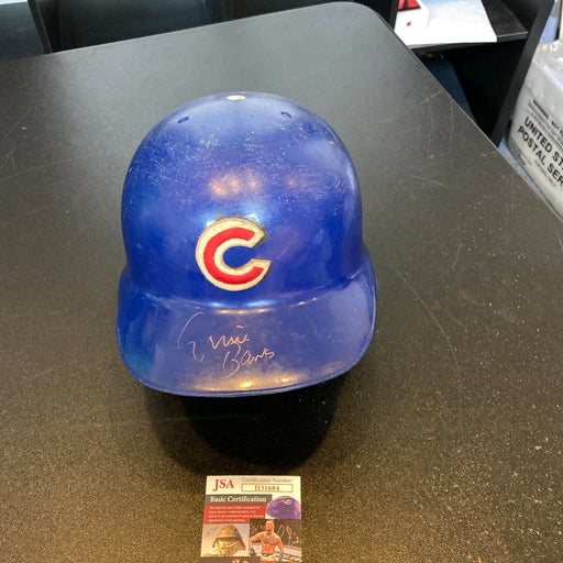 Ernie Banks Signed Game Used 1960's Chicago Cubs Helmet With JSA COA