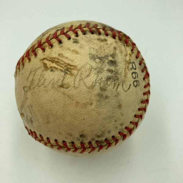 Flint Rhem Single Signed Baseball 1926 1931 St Louis Cardinals World Series PSA