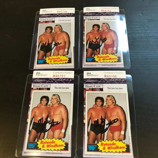 Lot Of (4) Mike Rotunda WWE Signed Autographed Wrestling Cards With JSA COA