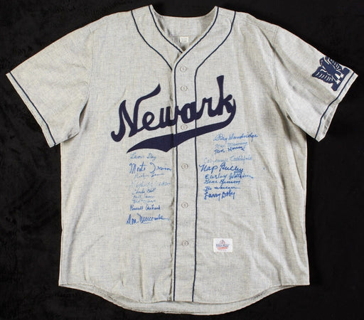 Negro League Legends Newark Eagles Signed Jersey (18 Sig) Larry Doby Beckett COA