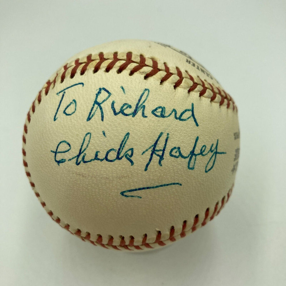 Beautiful Chick Hafey Single Signed National League Baseball Beckett COA