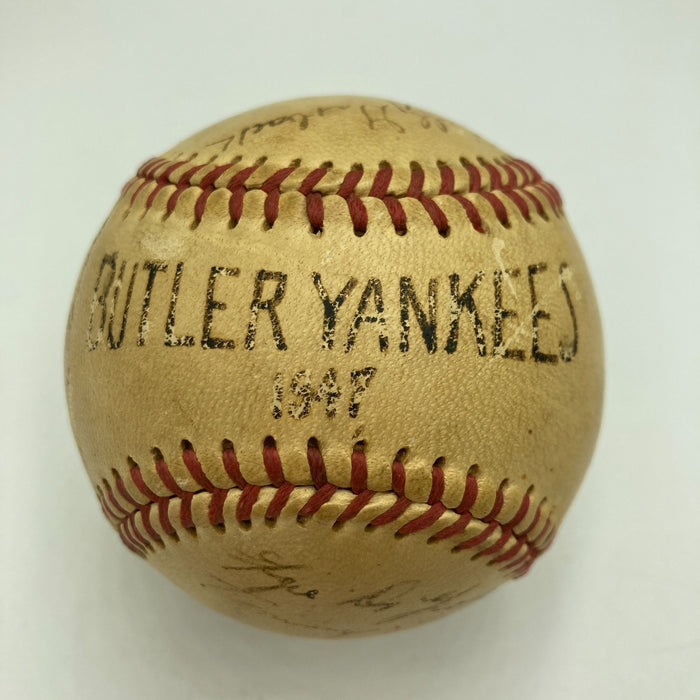 Whitey Ford Pre Rookie 1947 Butler Yankees Minor League Team Signed Baseball JSA