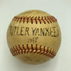 Whitey Ford Pre Rookie 1947 Butler Yankees Minor League Team Signed Baseball JSA