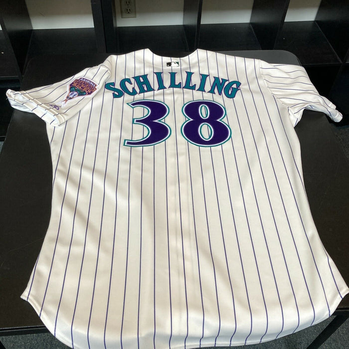 Curt Schilling Signed Authentic 2001 Arizona Diamondbacks Game Issued Jersey JSA