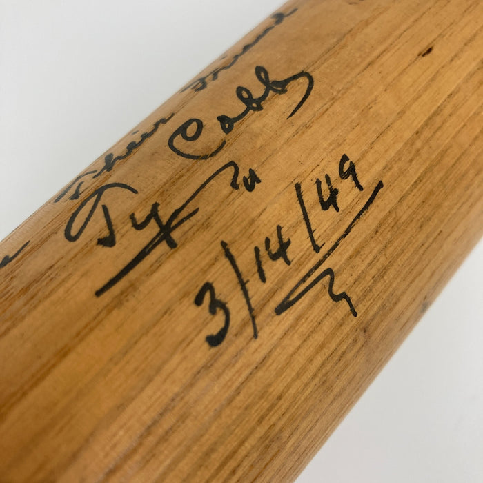 The Finest Ty Cobb Signed Baseball Bat Graded 10 GEM MINT From Babe Ruth PSA DNA