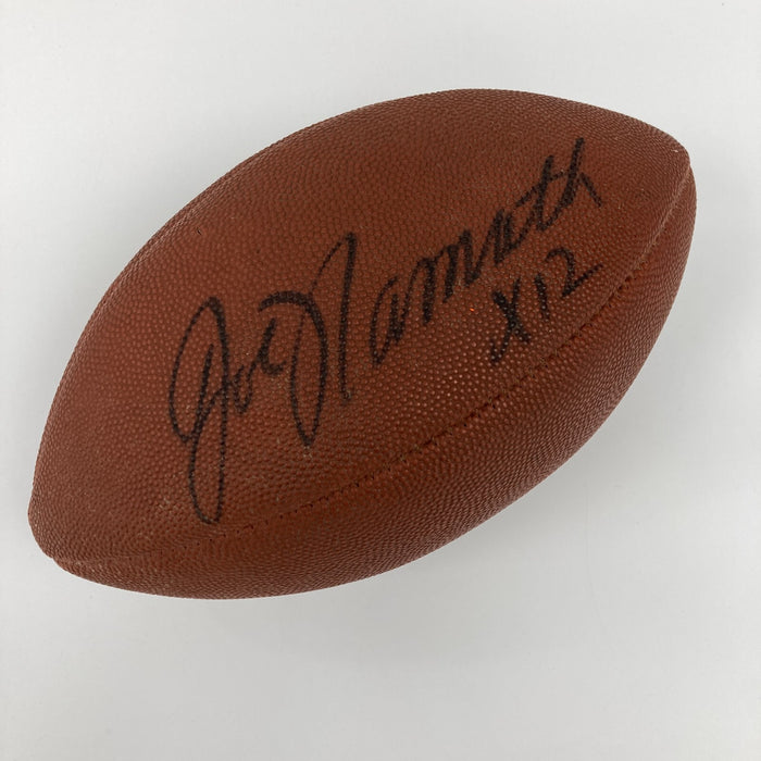Joe Namath Signed Football PSA DNA Graded 9 MINT