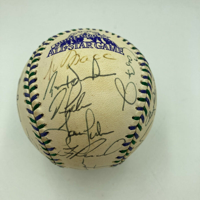 Derek Jeter Ken Griffey Jr. 1998 All Star Game Team Signed Baseball JSA COA