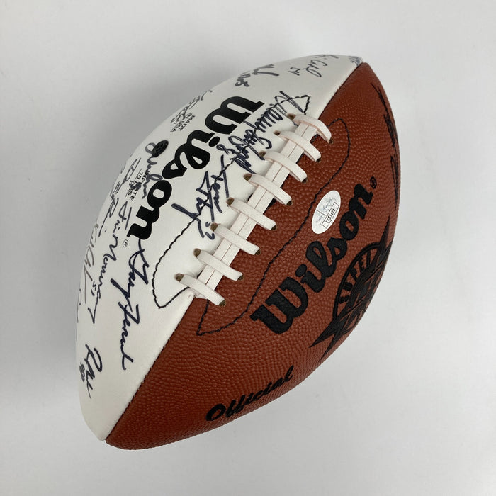 1985 Super Bowl Champs Chicago Bears Team Signed Football Walter Payton JSA COA