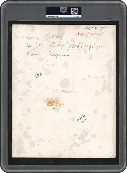 William Walter Pudge Heffelfinger Yale Signed Type 1 Original 8x10 Photo PSA DNA