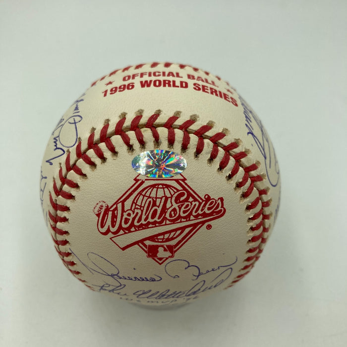 1996 Yankees Team Signed World Series Baseball Derek Jeter Mariano Rivera JSA