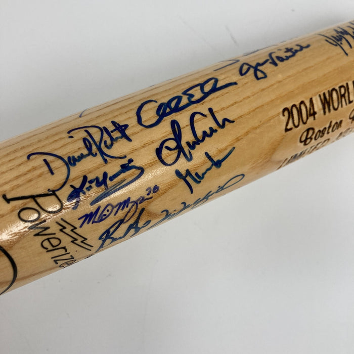 2004 Boston Red Sox World Series Champs Team Signed Baseball Bat PSA DNA Beckett