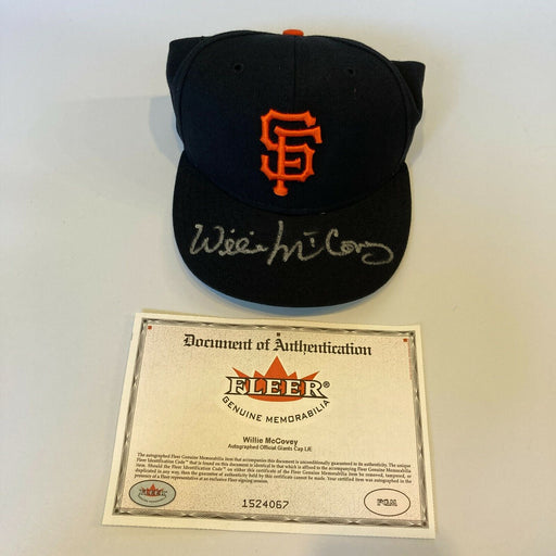 Willie Mccovey Signed Authentic San Francisco Giants Hat With Fleer COA