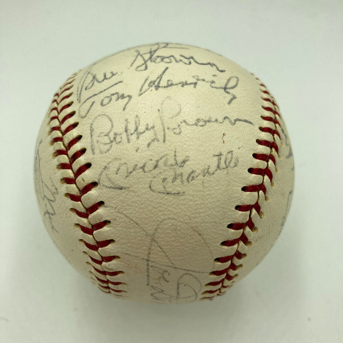 Joe Dimaggio Mickey Mantle New York Yankees HOF Legends Signed Baseball JSA COA