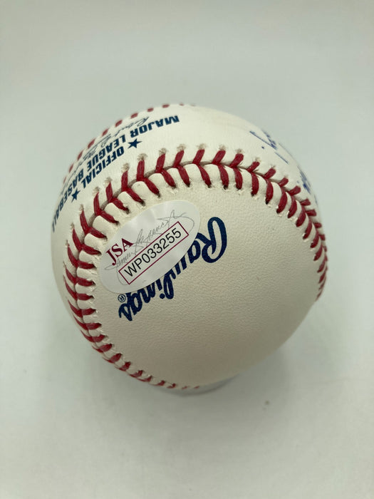 Ozzie Smith Full Name Signed Heavily Inscribed STAT Baseball JSA COA