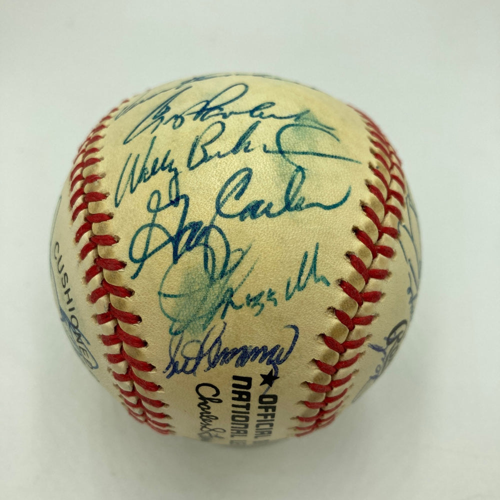 1986 New York Mets World Series Champs Team Signed Vintage NL Baseball JSA COA